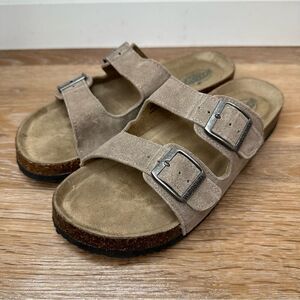 Woodstock Bert Leather Corkbed Men's Slide Sandals, Size 8